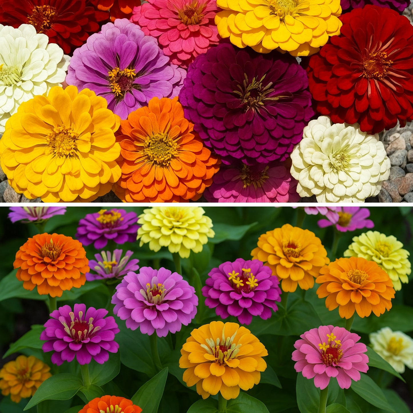 Zinnia Dahlia Flowered Mixed - Buy 1 Get 1 Free (200 Seeds)