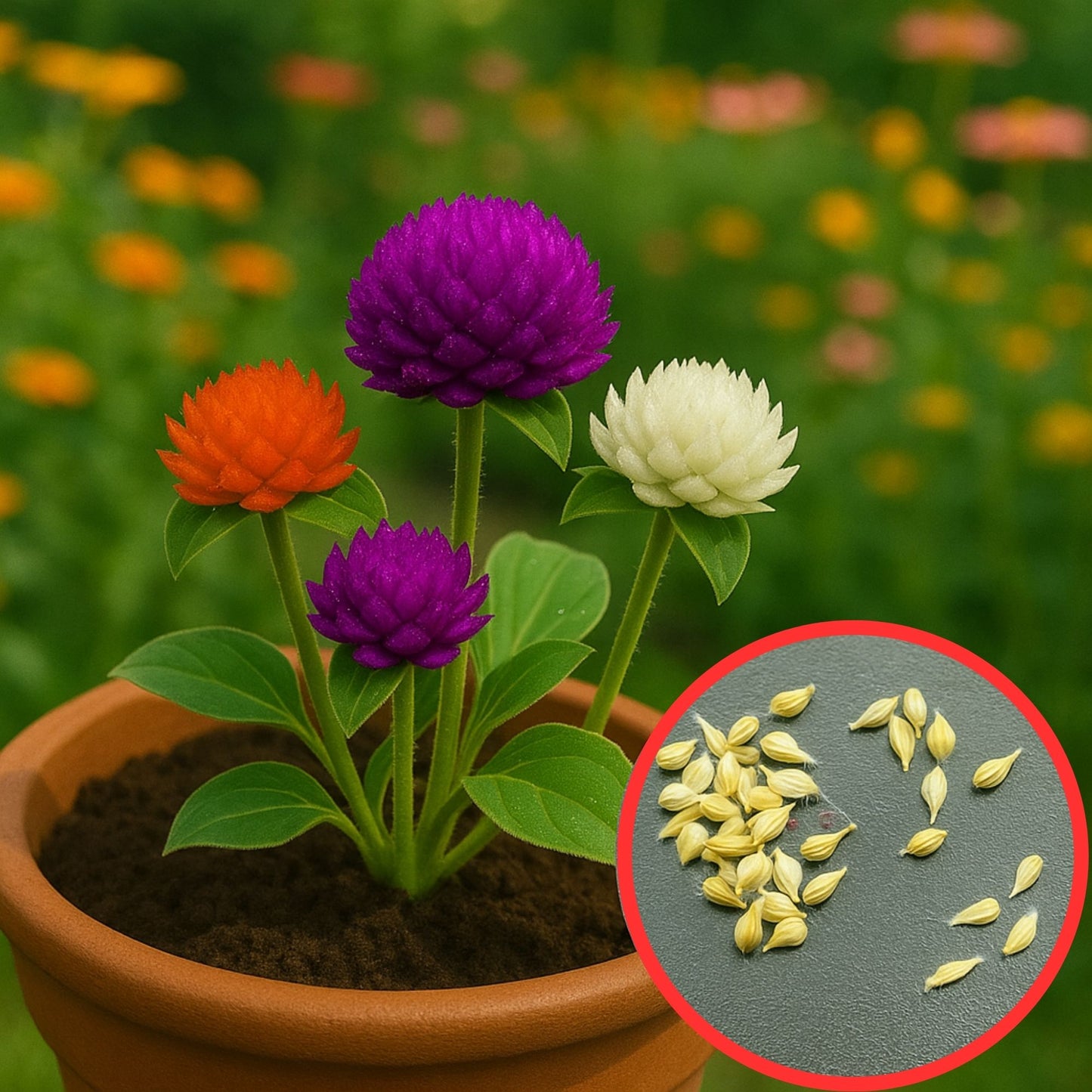 Gomphrena Choice Mixed seeds