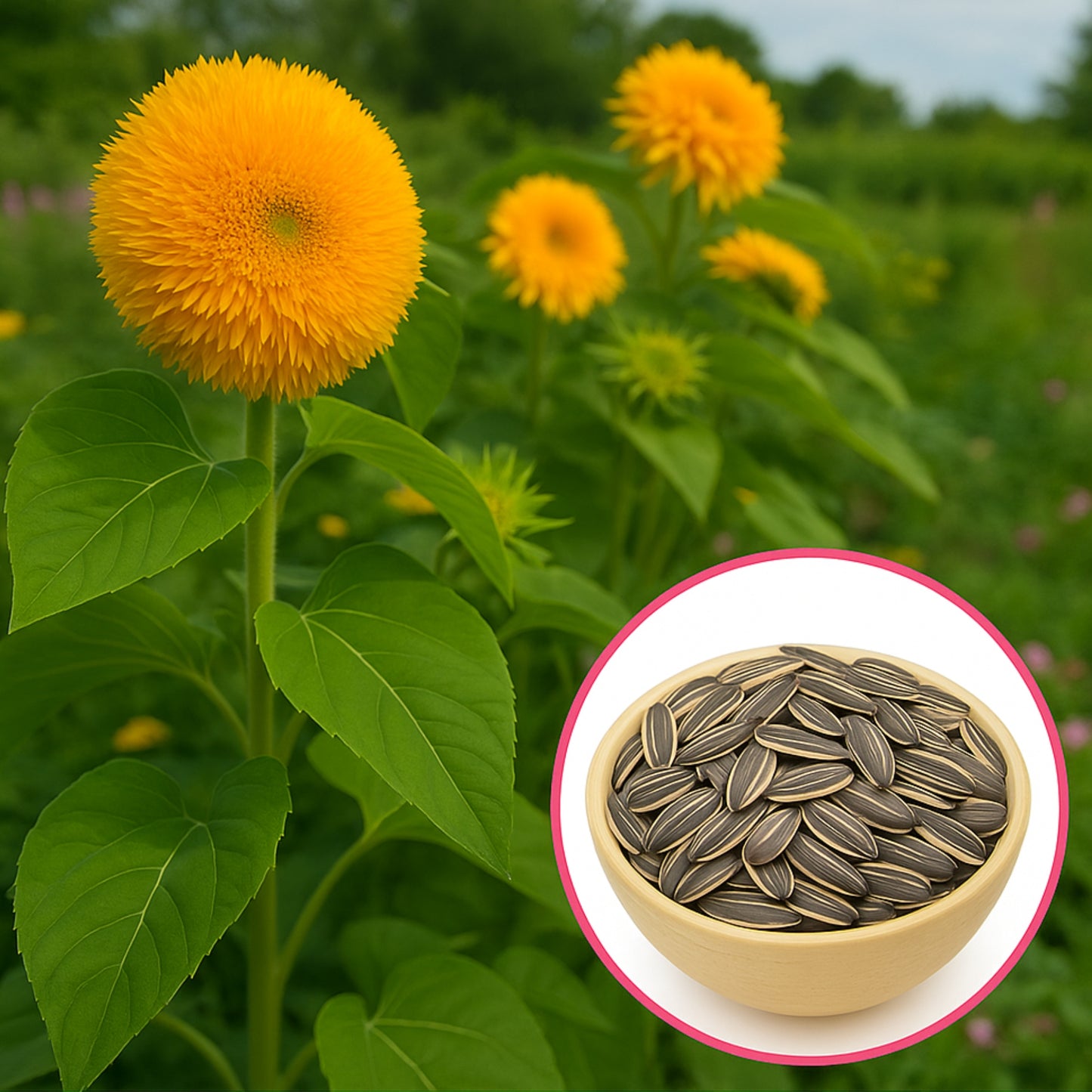 Teddy Bear Sunflower - Buy 1 Get 1 Free (160 Seeds)