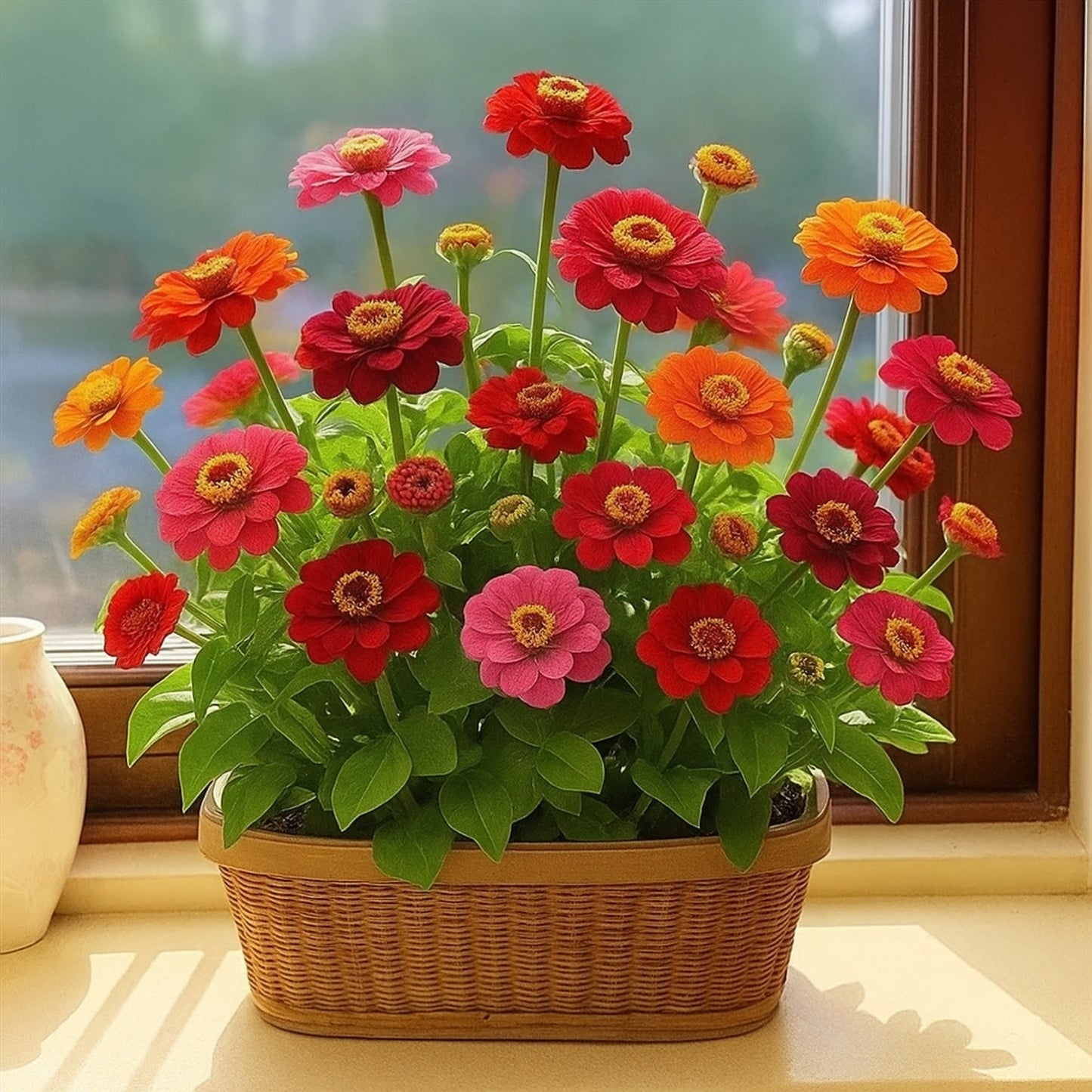 Zinnia Dahlia Flowered Mixed - Buy 1 Get 1 Free (200 Seeds)
