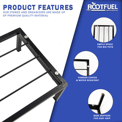Rootfuel - stainless steel plant stand (pack of 2)
