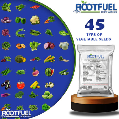 Vegetable Seeds Vault ( 45 types of verity 3000+Seeds in packet )